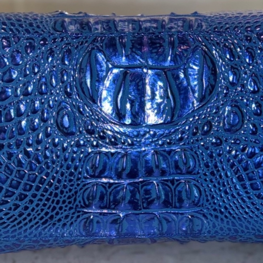 Brahmin Blue Cobalt Potion Caroline Satchel STUNNER Brand New! ALL TAIL Rare - Picture 11 of 16
